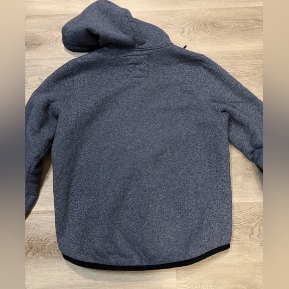 Hollister Blue Sherpa Lined Sweater Full  Zip Hoodie - Picture 4 of 6